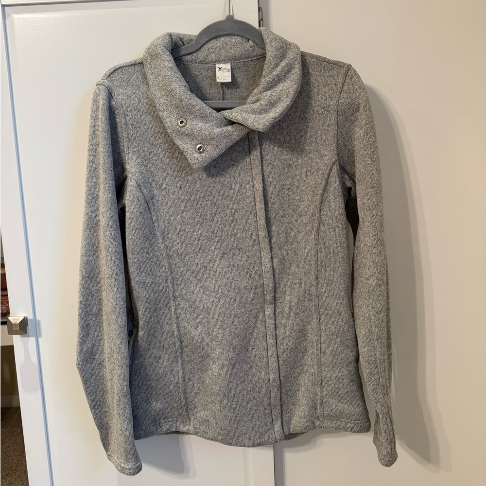 Old Navy Active Women’s Light Gray Zip-up Sweater/Sweatshirt